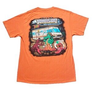 Vintage Y2K Ragin Cajun Jason Johnson Sz Large Mens Orange Double Side Dirt Car